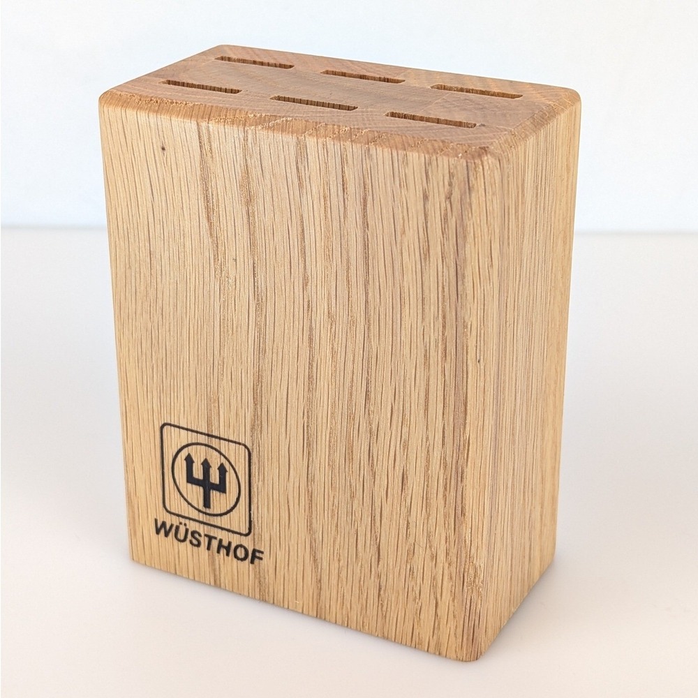 NEW Wusthof 6 Slot Wooden Knife Block Steak Holder Wood Gormet Hardwood WÜSTHOF